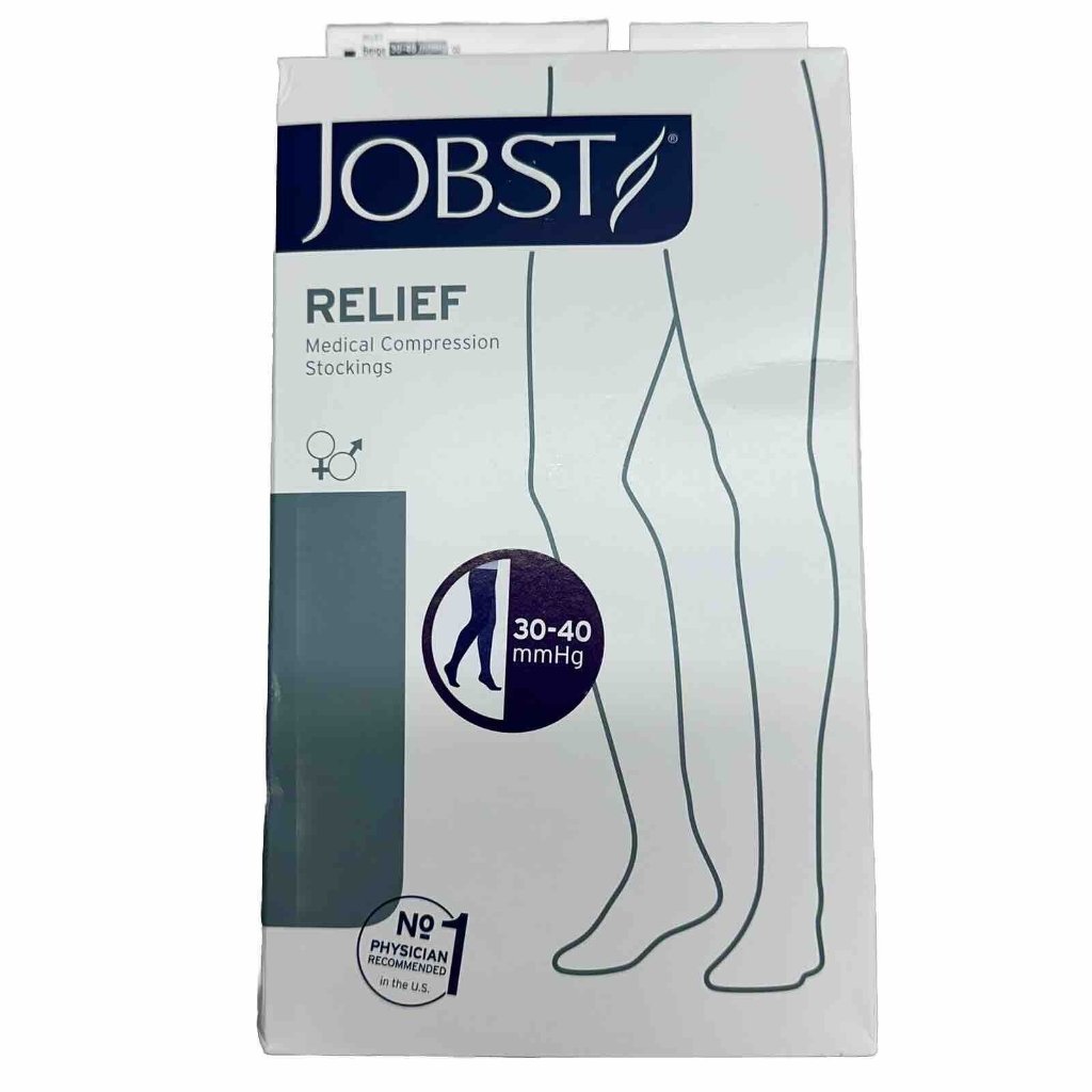 Jobst Relief 3040 Mmhg Compression Stockings Waist High Pantyhose Closed Toe